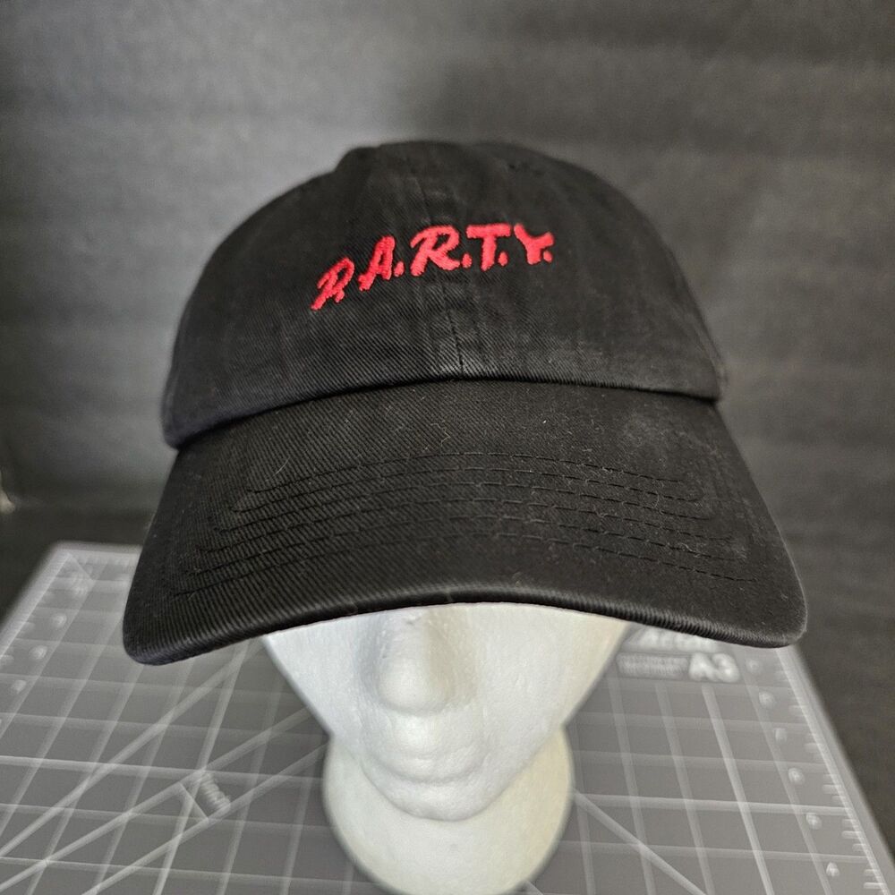 P.A.R.T.Y. Black Strapback Baseball Hat Cap
